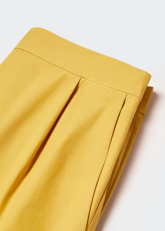 Pleated culottes trousers