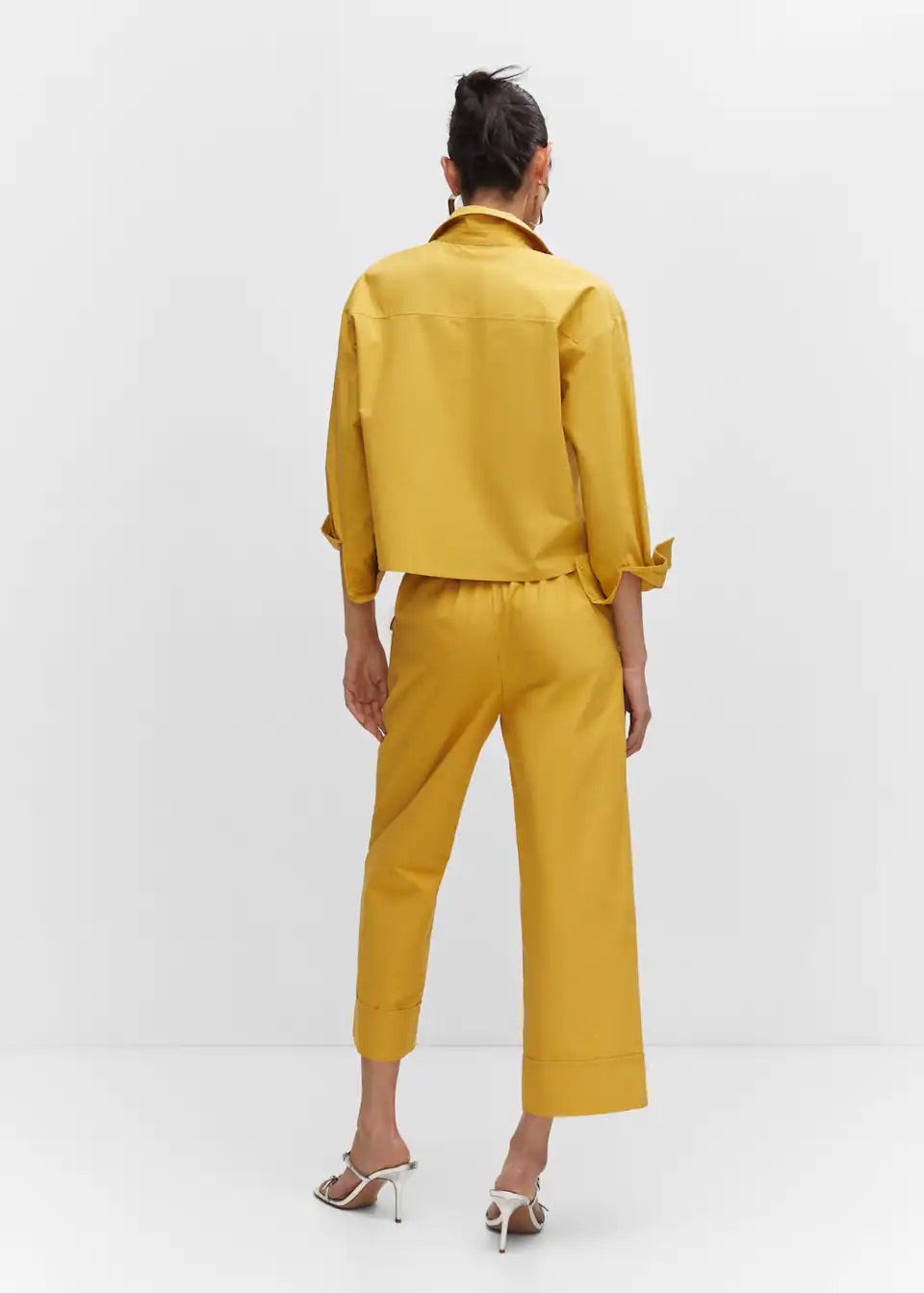 Pleated culottes trousers