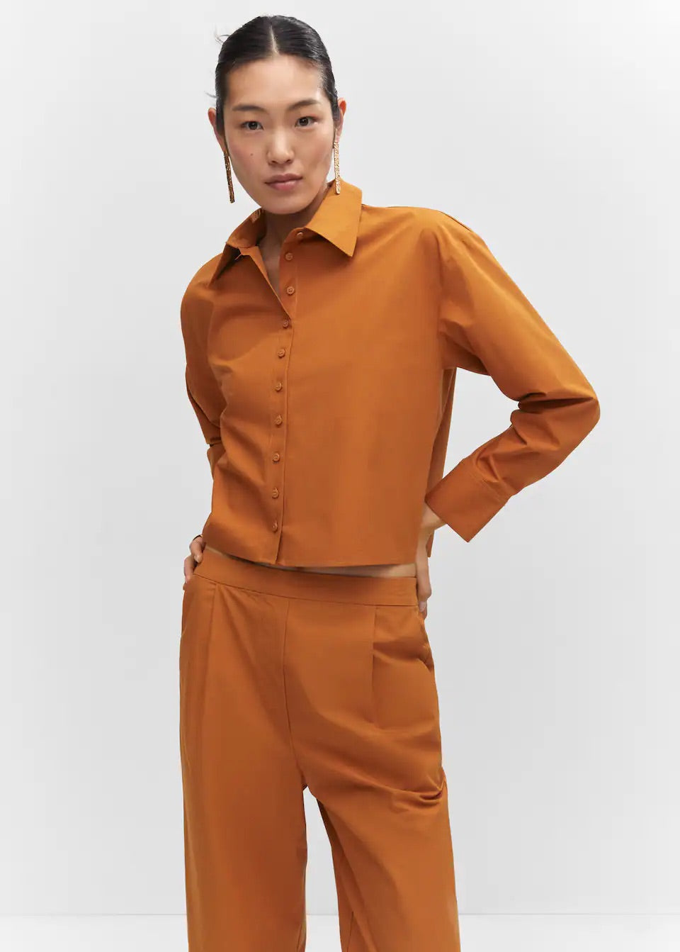 Pleated culottes trousers