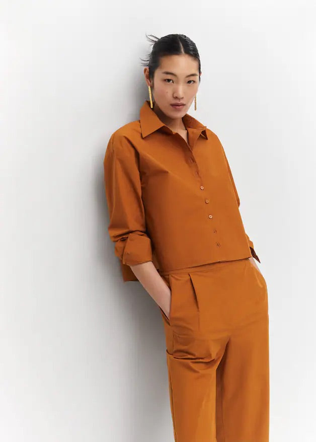 Pleated culottes trousers