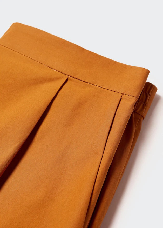 Pleated culottes trousers