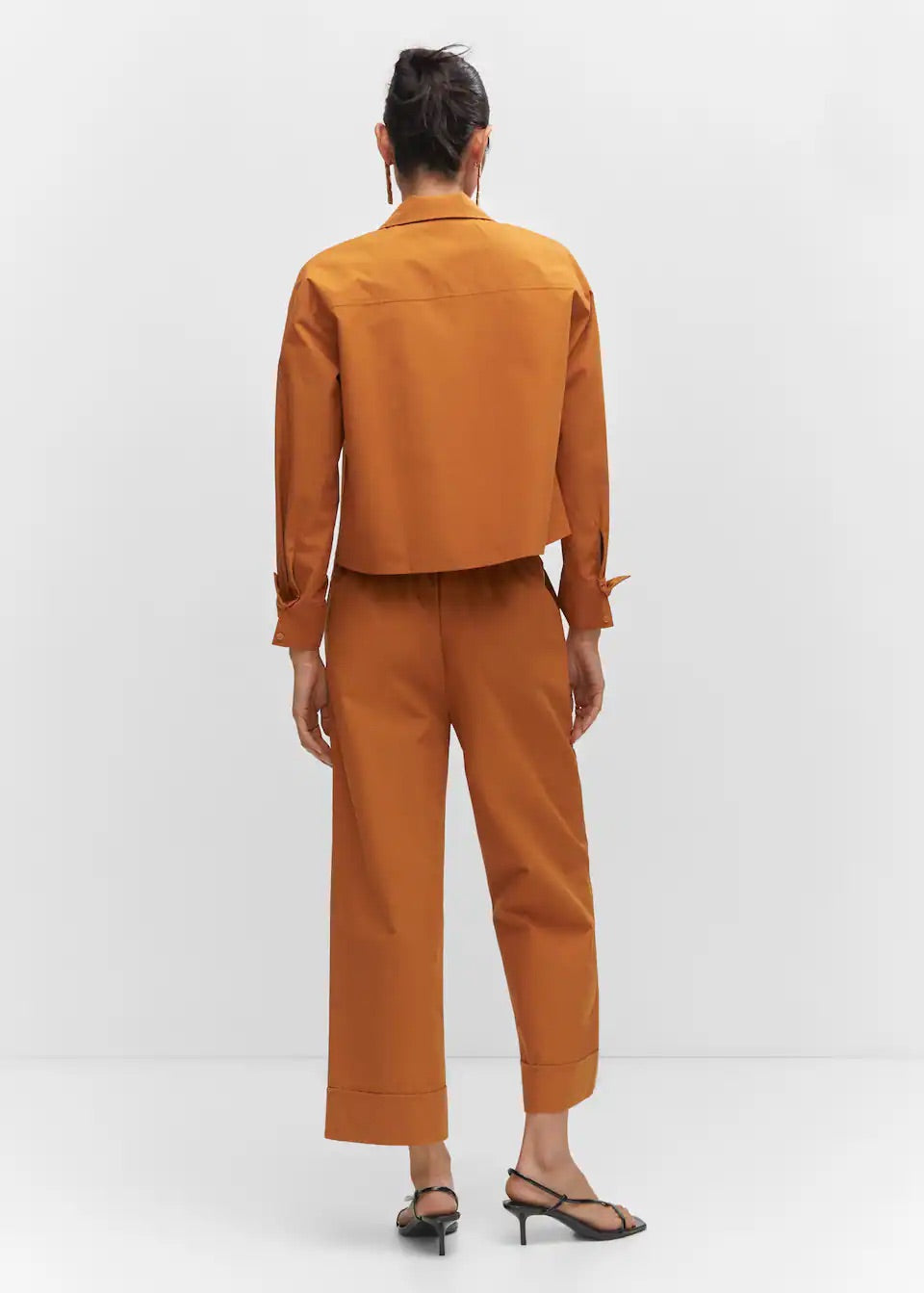 Pleated culottes trousers