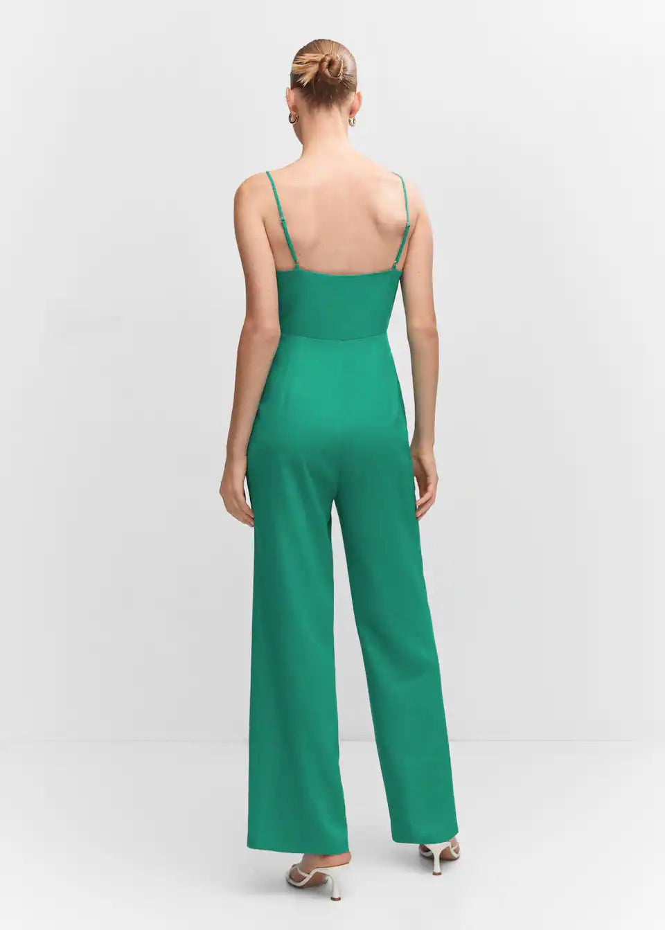 Bow linen jumpsuit