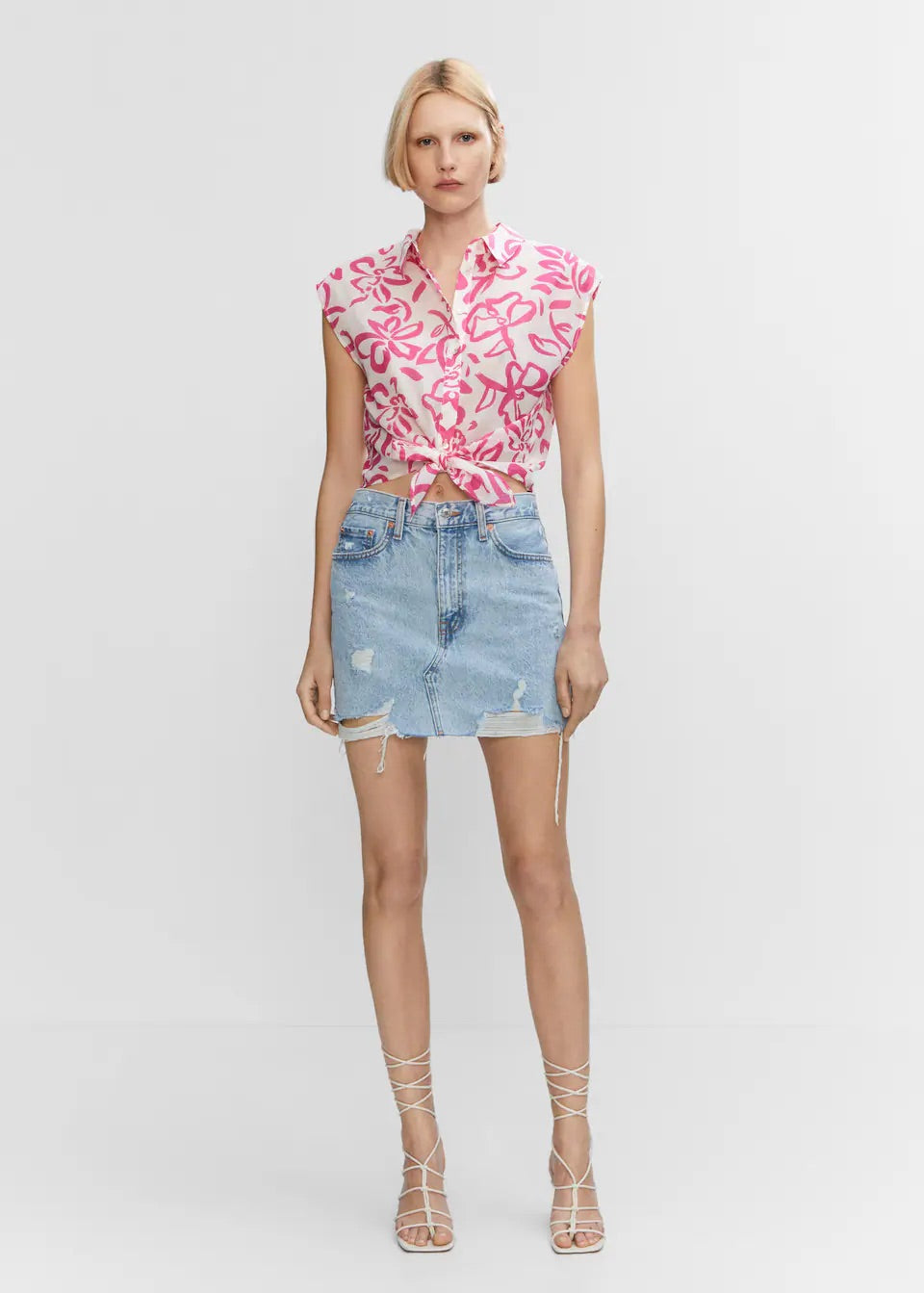 Bow printed shirt