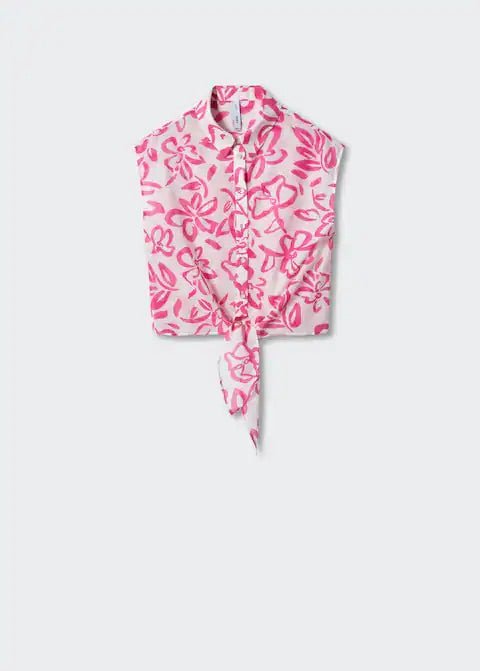 Bow printed shirt