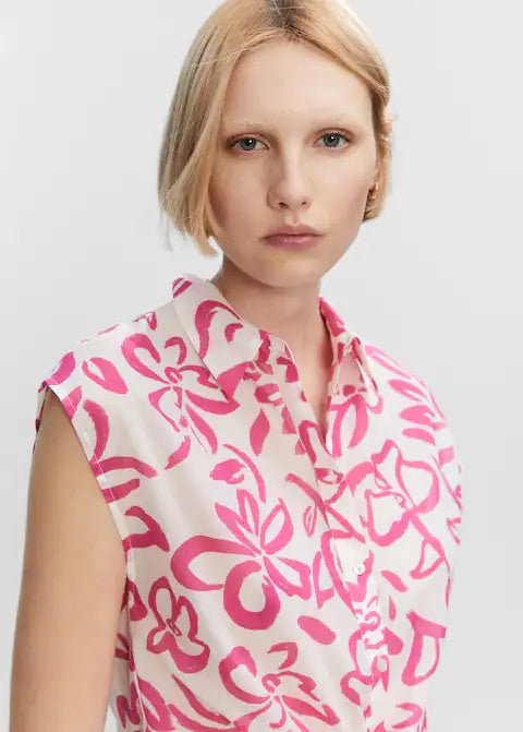 Bow printed shirt