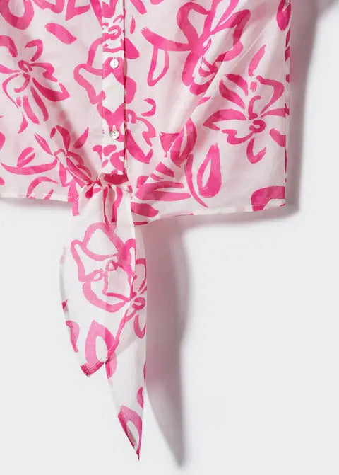 Bow printed shirt
