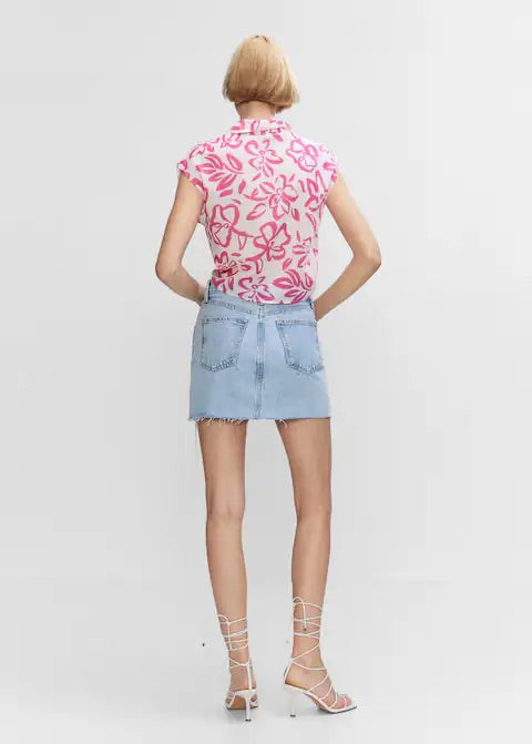 Bow printed shirt