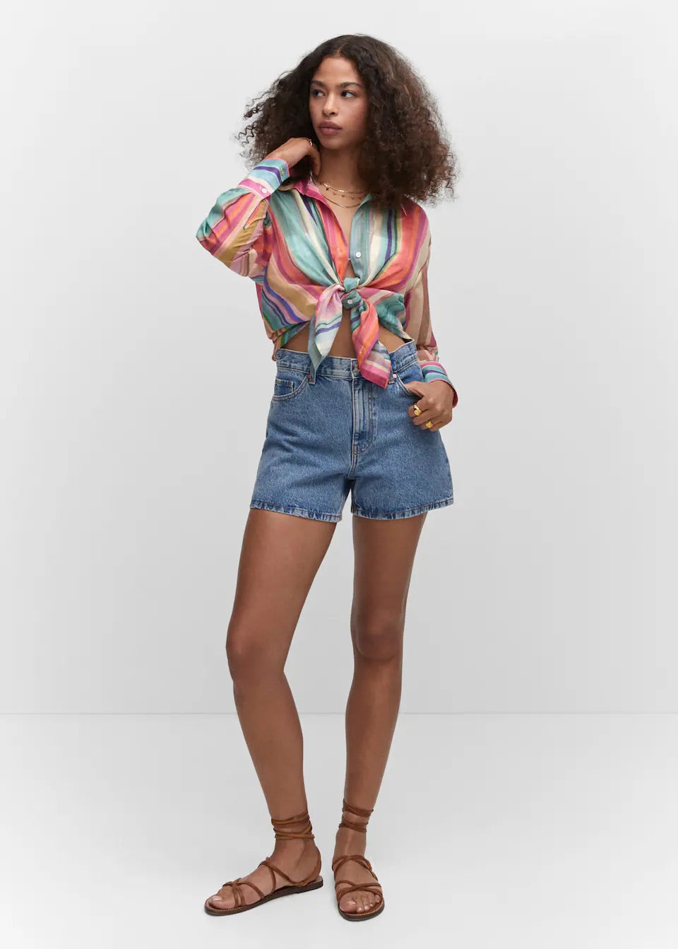 Multicolour striped shirt