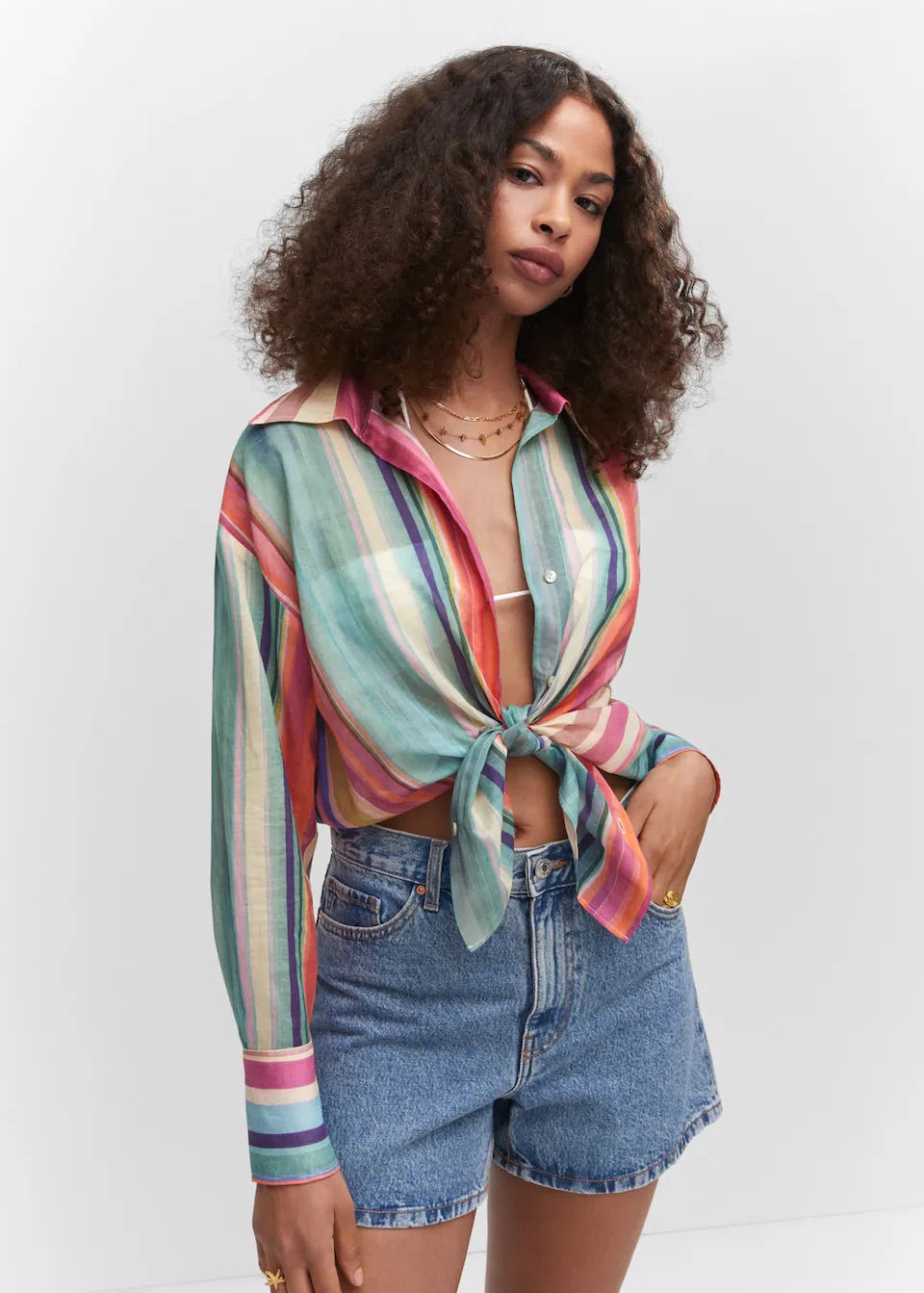 Multicolour striped shirt