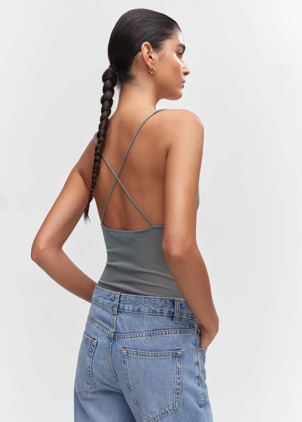Draped body with rhinestone detail