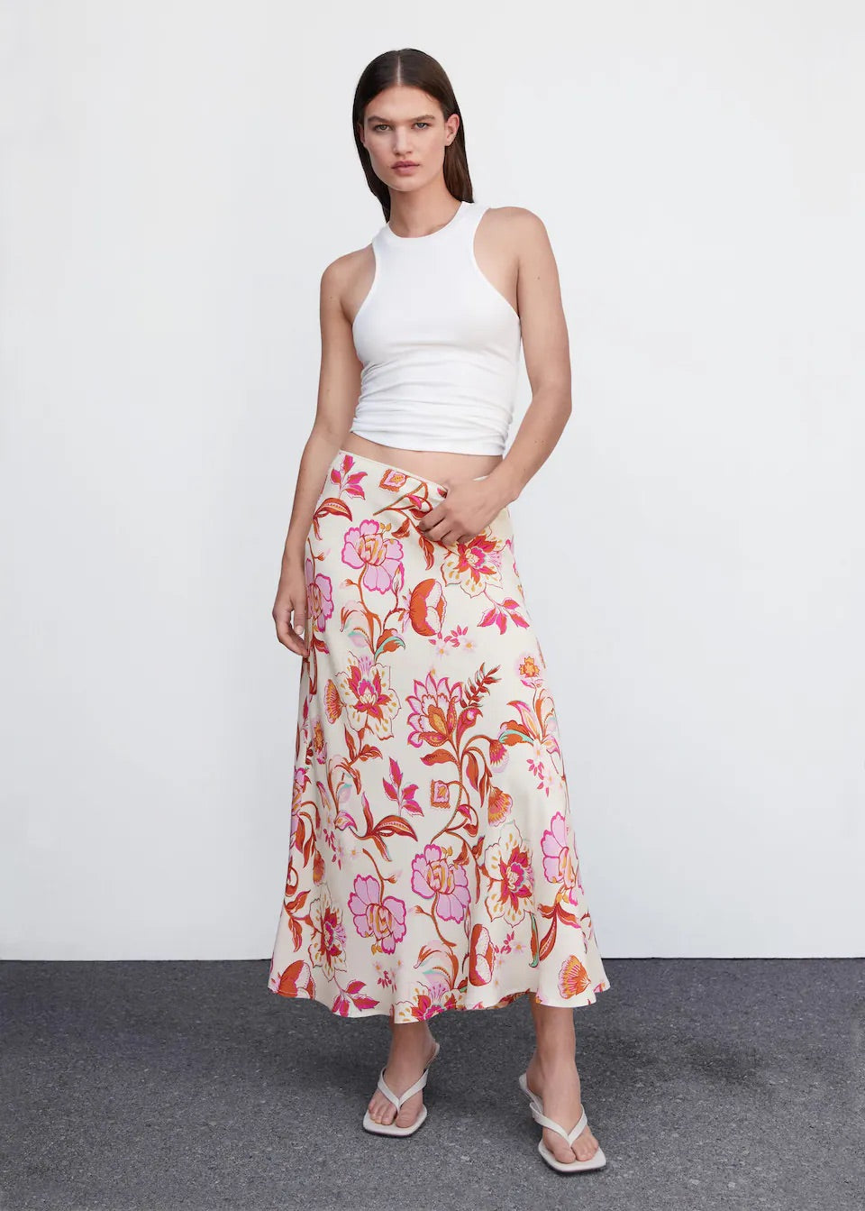 Floral long skirt