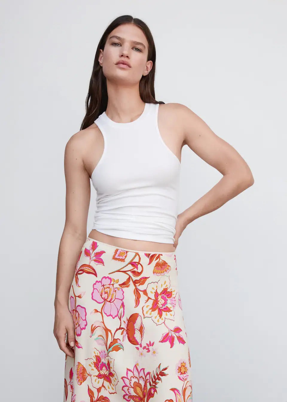 Floral long skirt