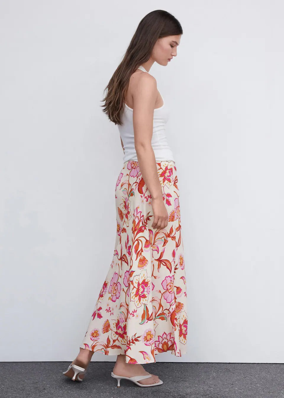 Floral long skirt