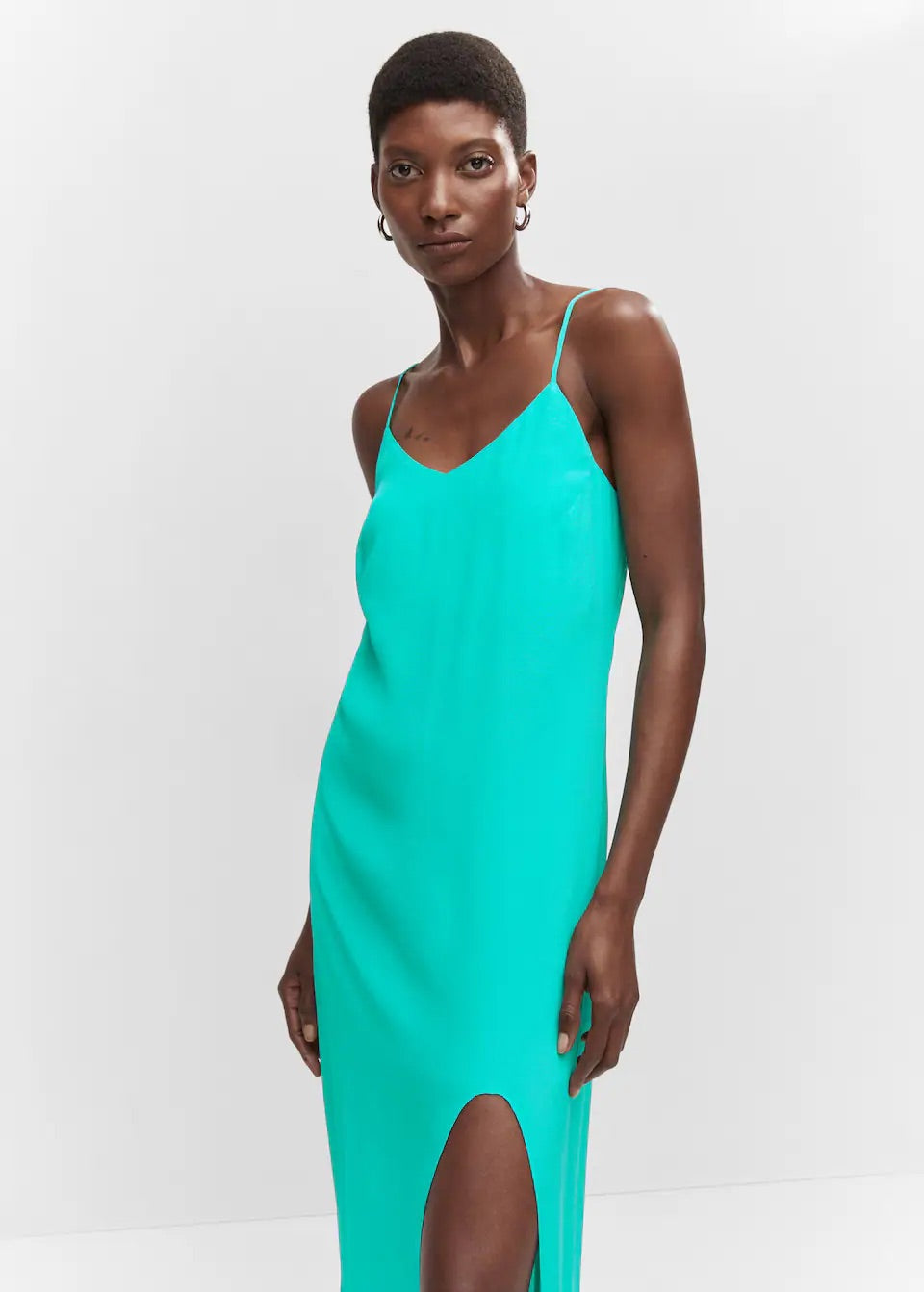 Midi-dress with slit