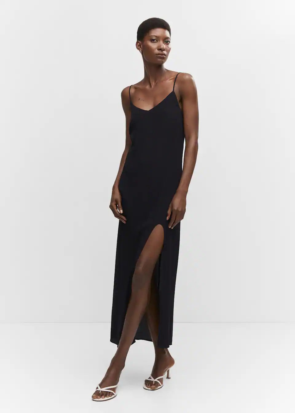 Midi-dress with slit