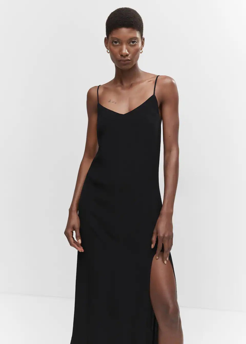 Midi-dress with slit