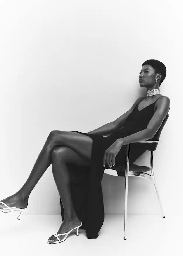 Midi-dress with slit