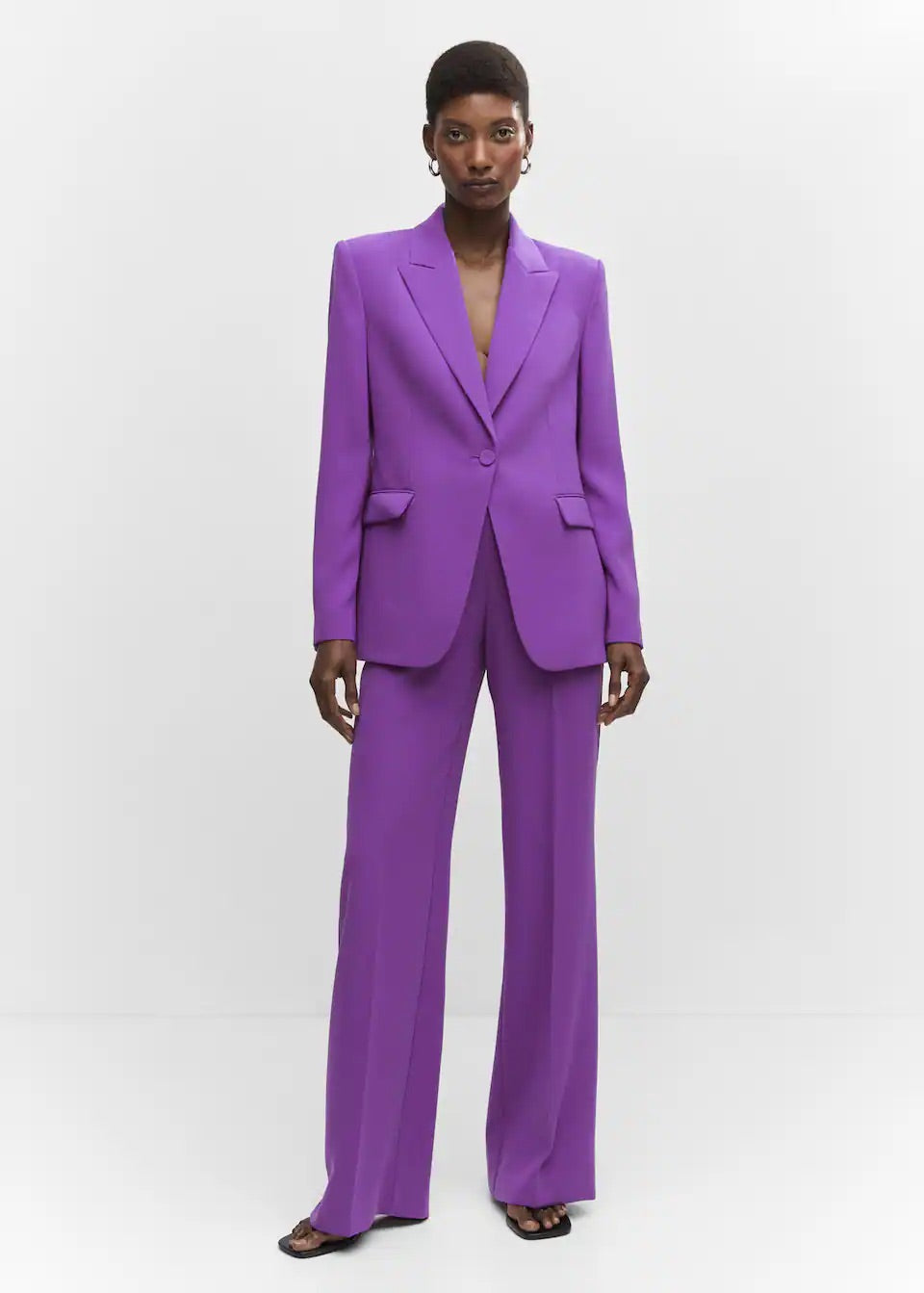 wide leg suit trousers