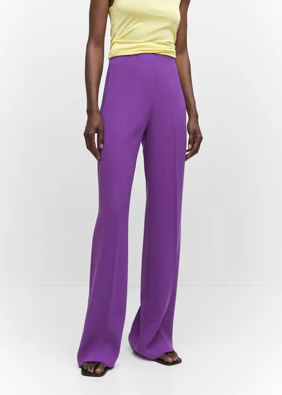wide leg suit trousers