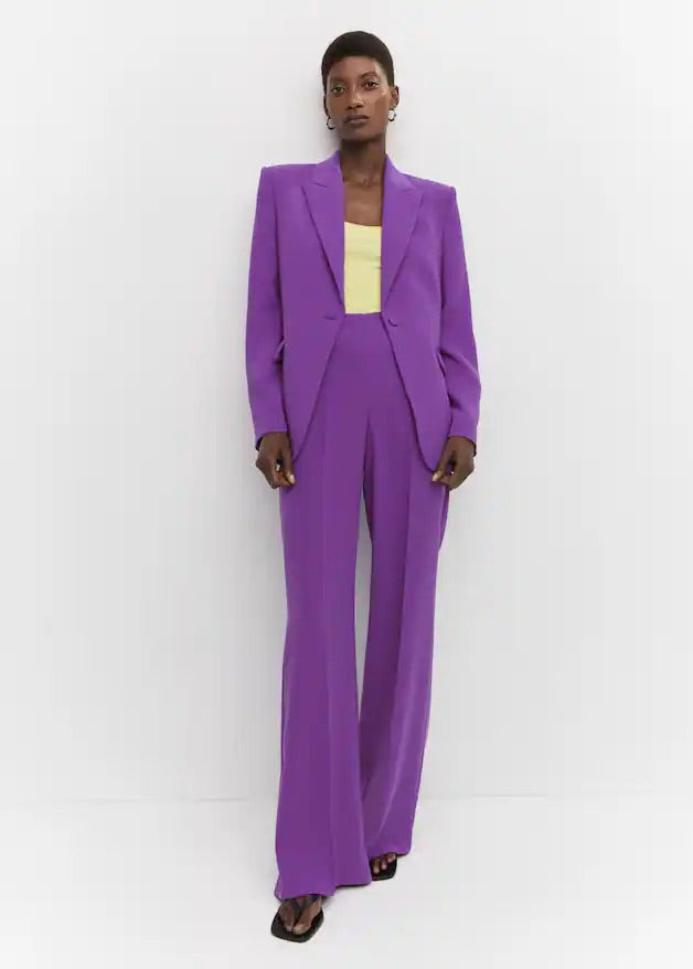 wide leg suit trousers
