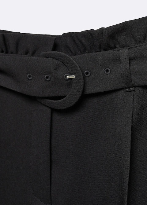 Belted paperbag trousers