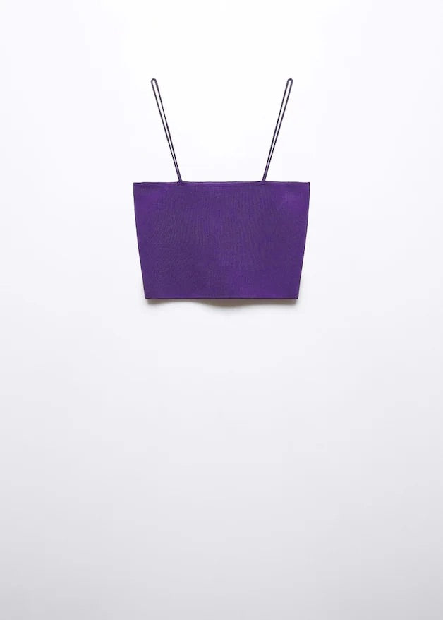 Cropped top thin straps