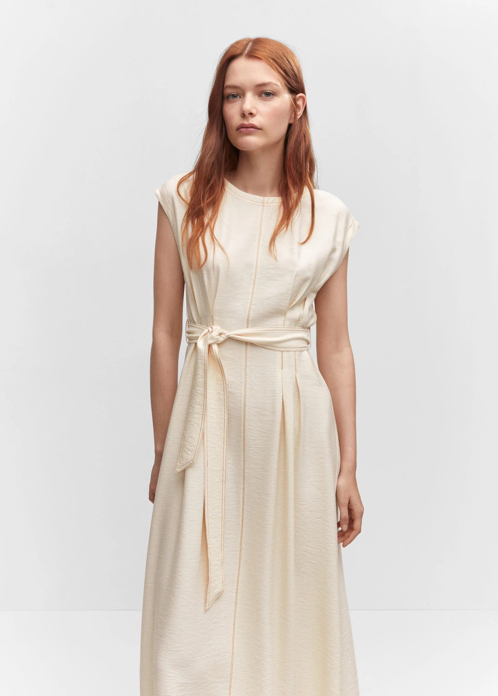 Dress seams belt bow