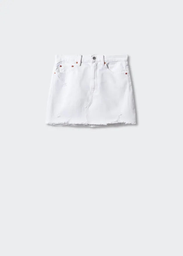 Denim mini-skirt