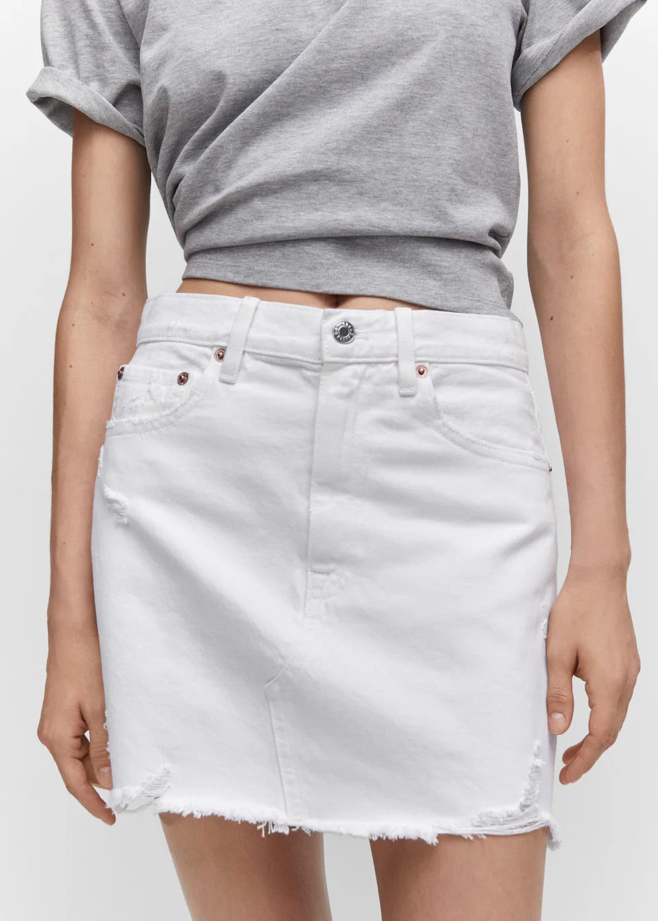 Denim mini-skirt