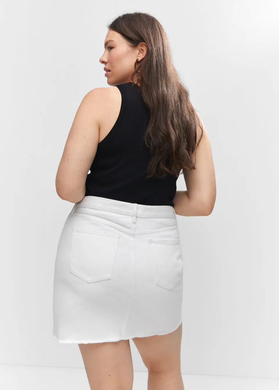 Denim mini-skirt