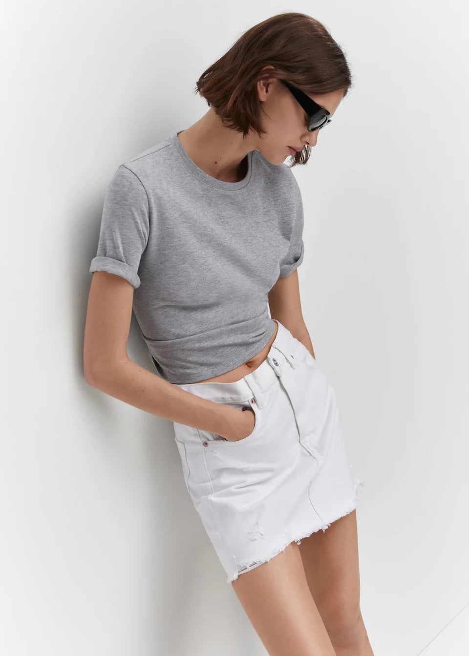 Denim mini-skirt