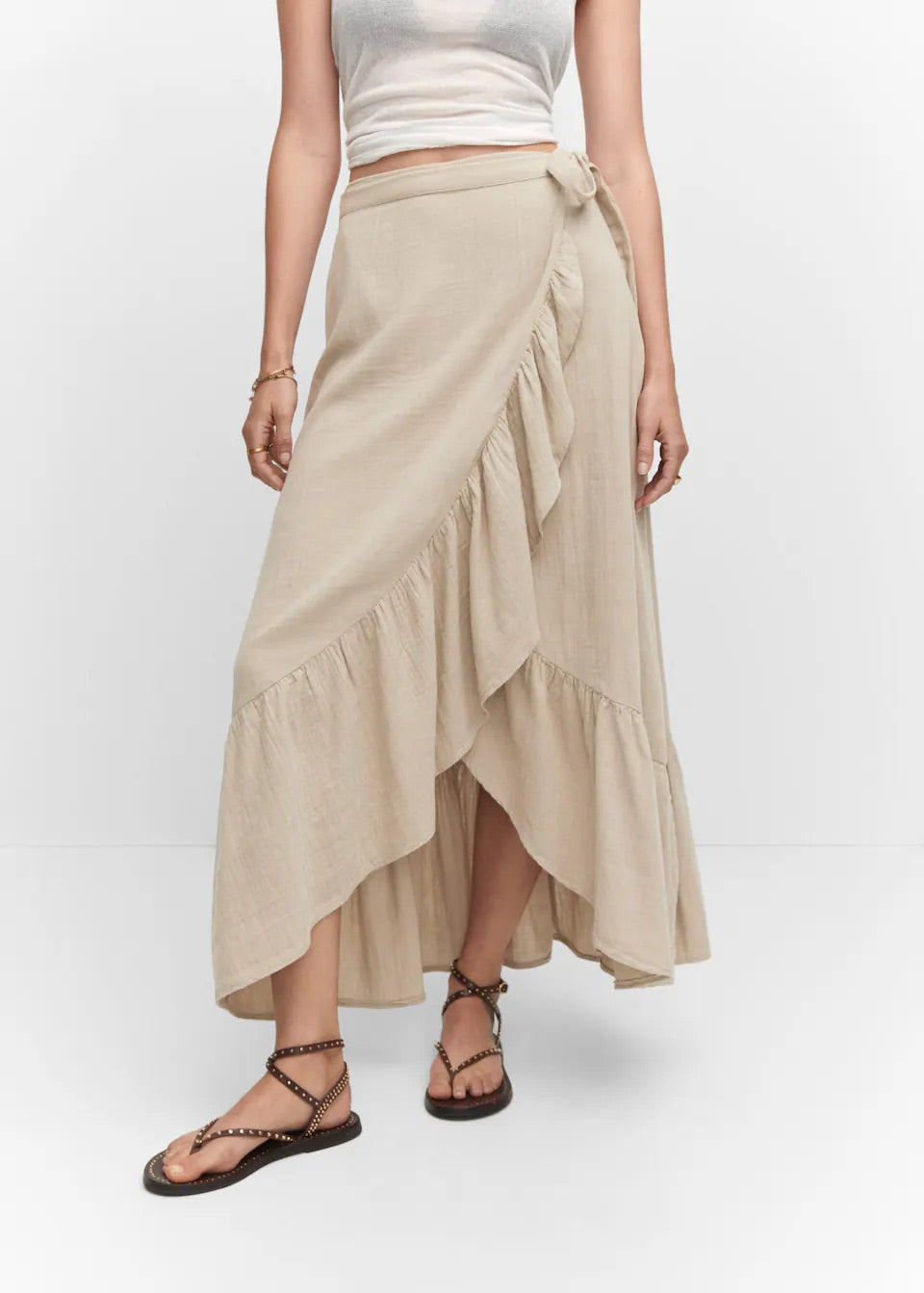 Textured criss-cross skirt