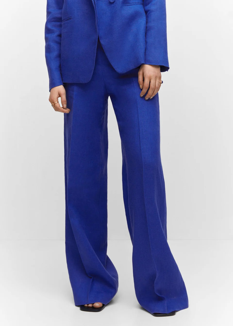 100% linen wideleg trousers