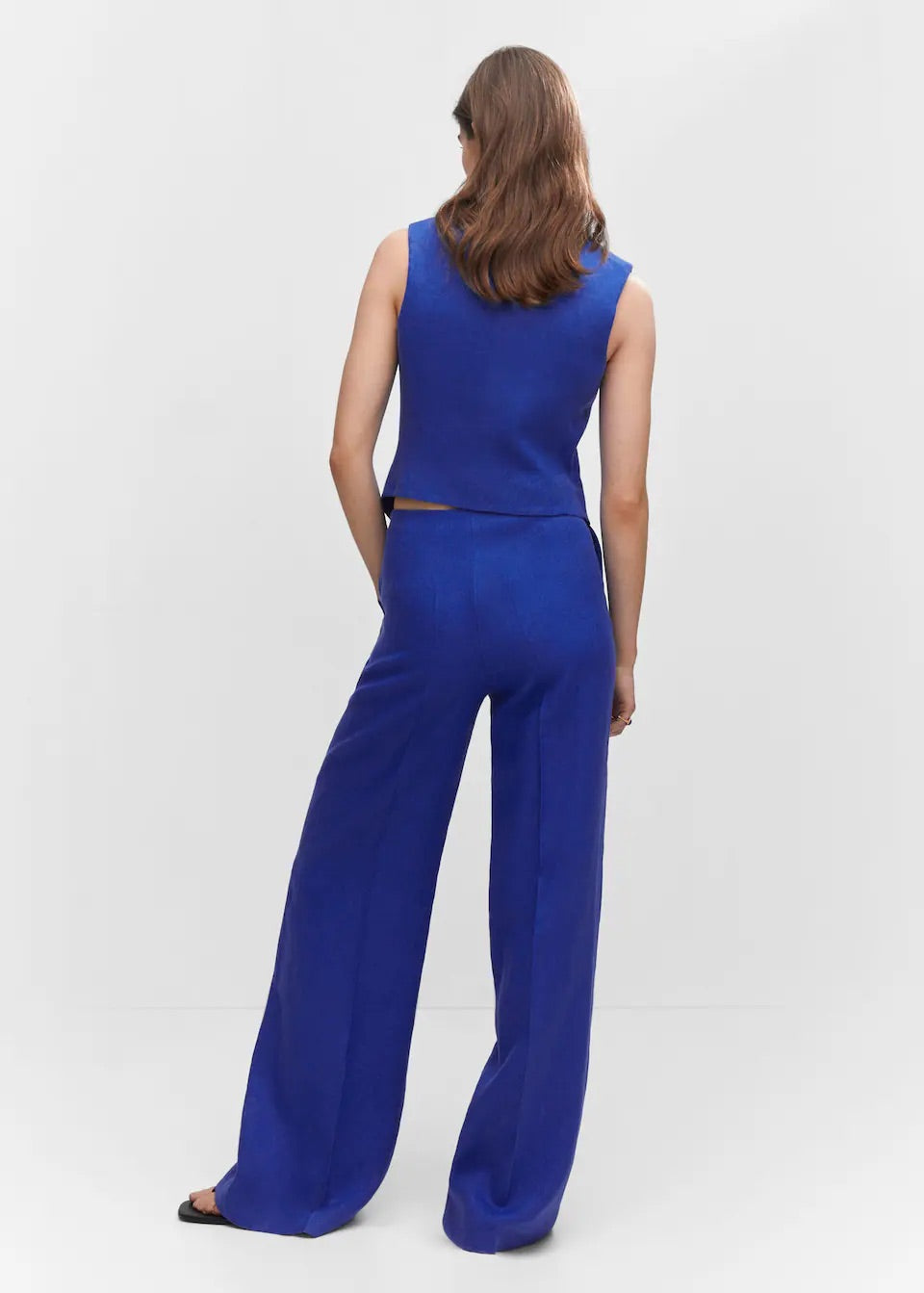 100% linen wideleg trousers