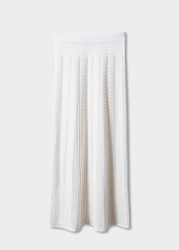 Knitted skirt with openwork details