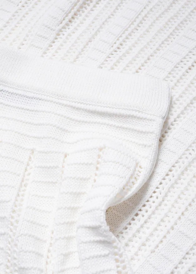 Knitted skirt with openwork details