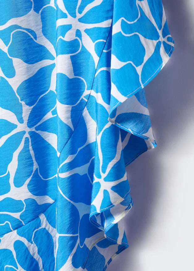 Asymmetrical printed skirt