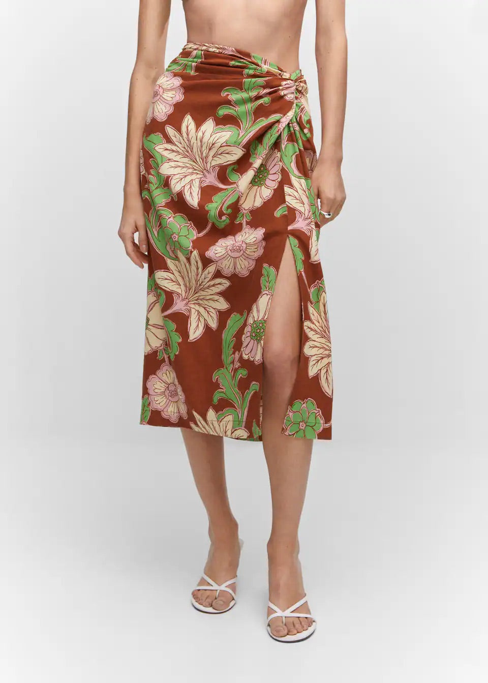 Knot printed skirt