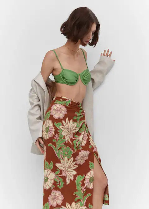 Knot printed skirt