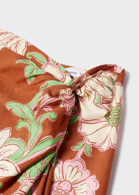Knot printed skirt