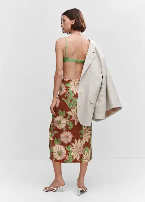 Knot printed skirt
