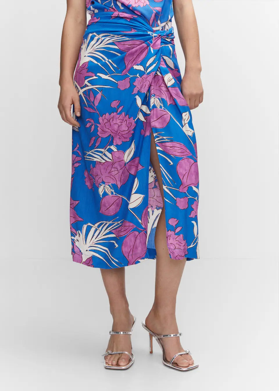 Knot printed skirt