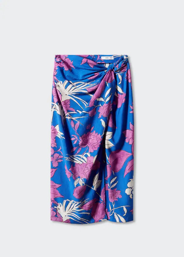 Knot printed skirt