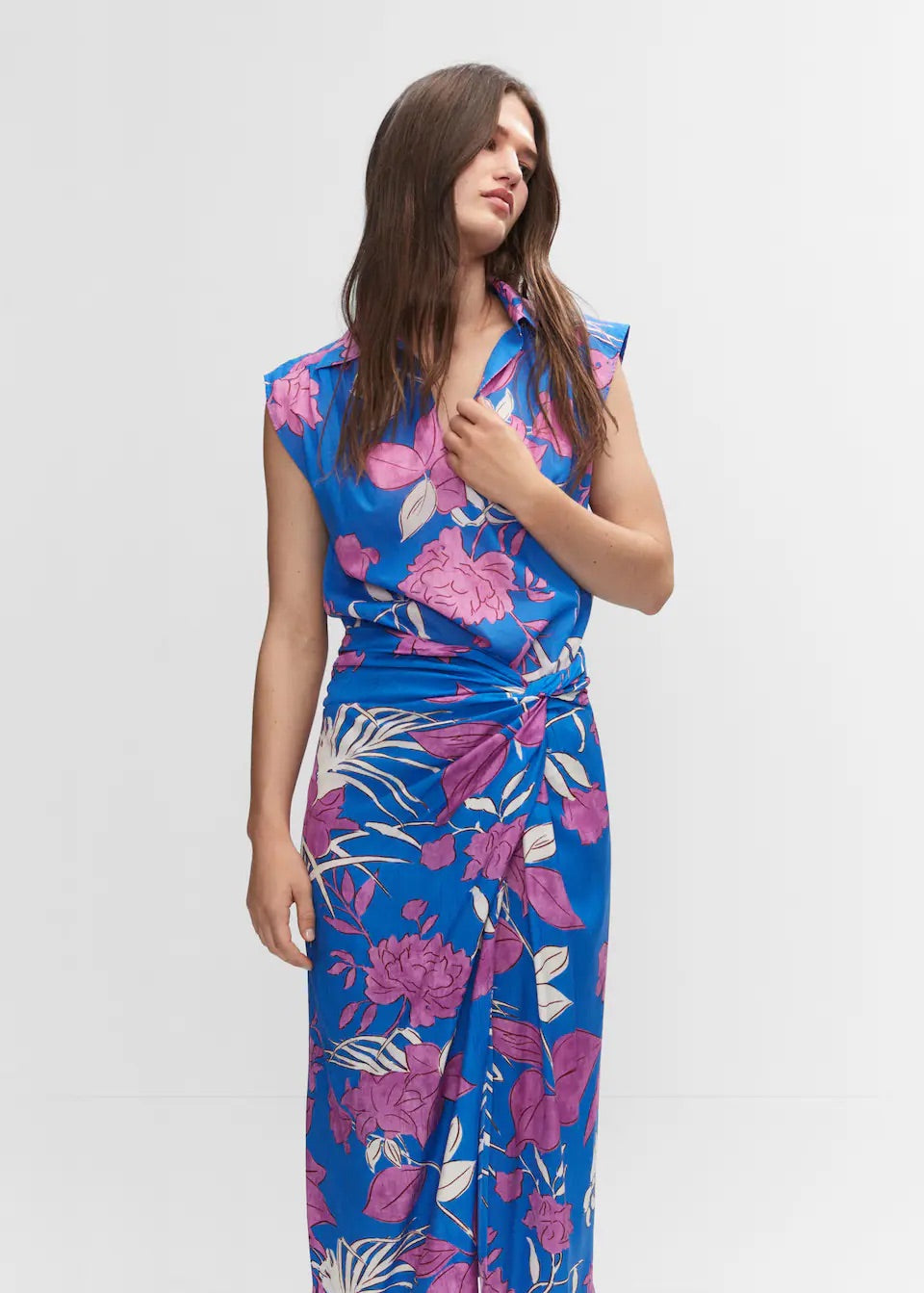 Knot printed skirt