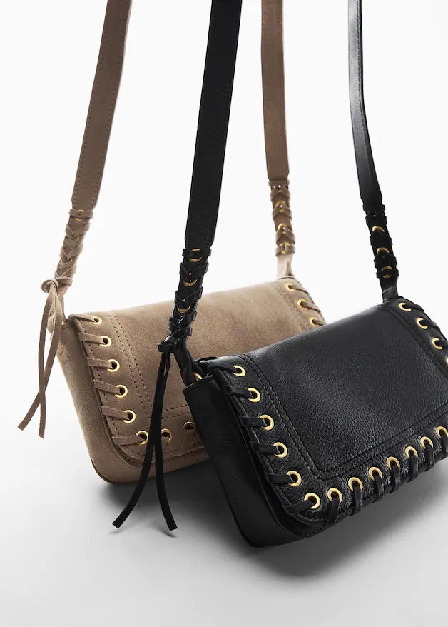 Stud leather bag