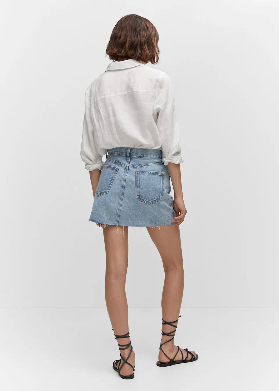 Denim mini-skirt
