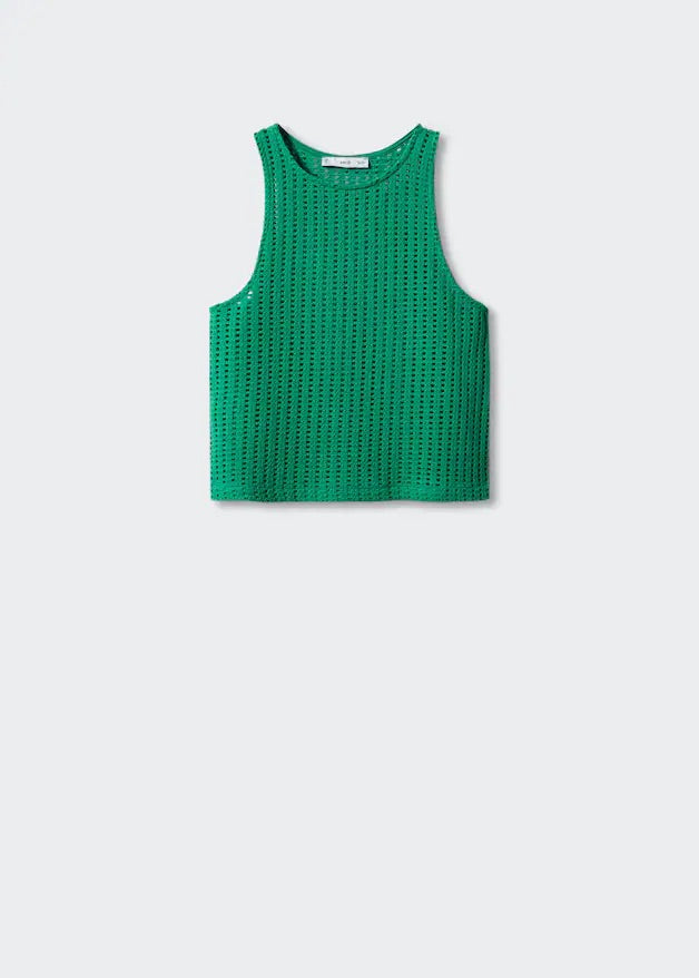 Openwork knit top