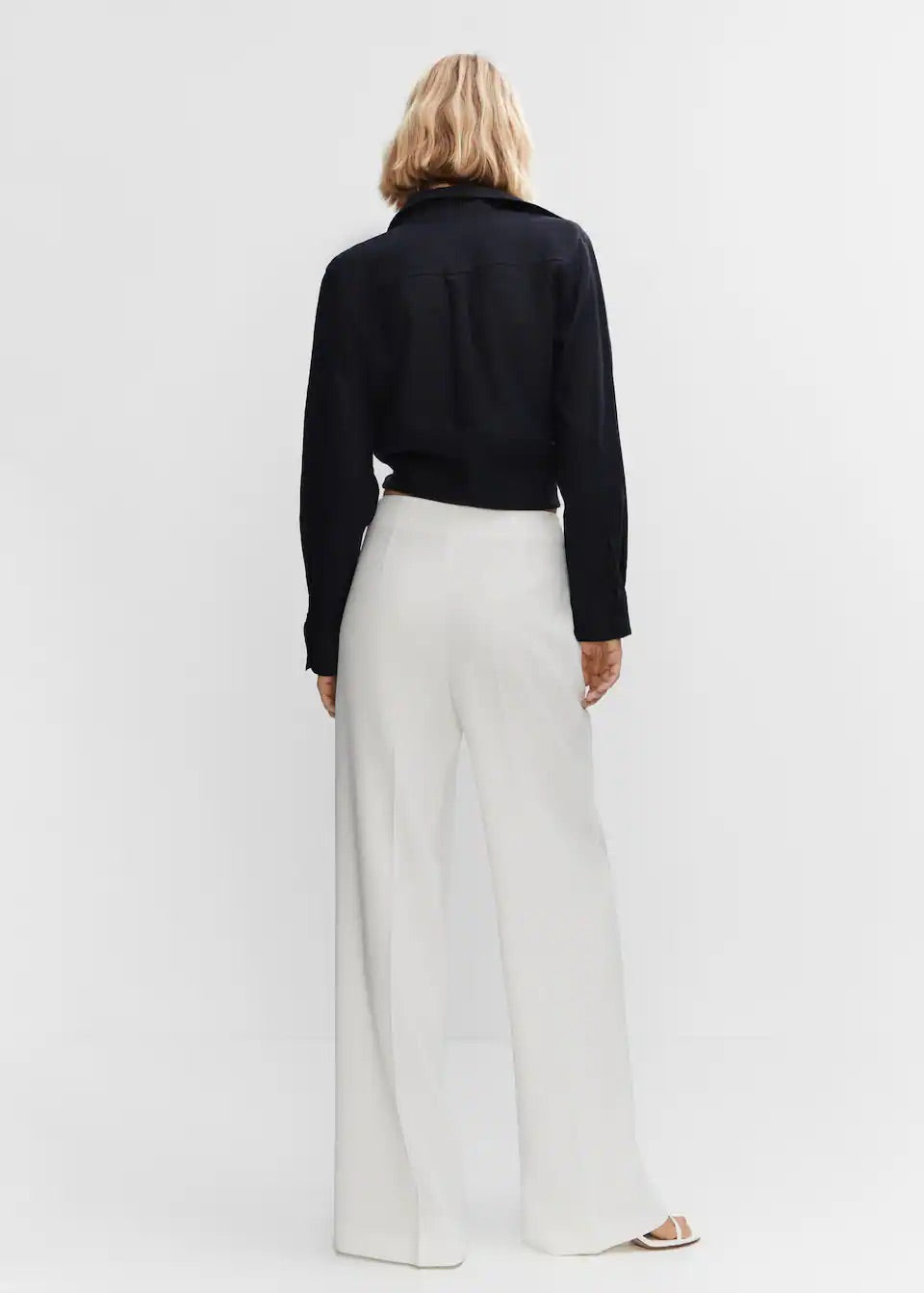 High-waist palazzo trousers