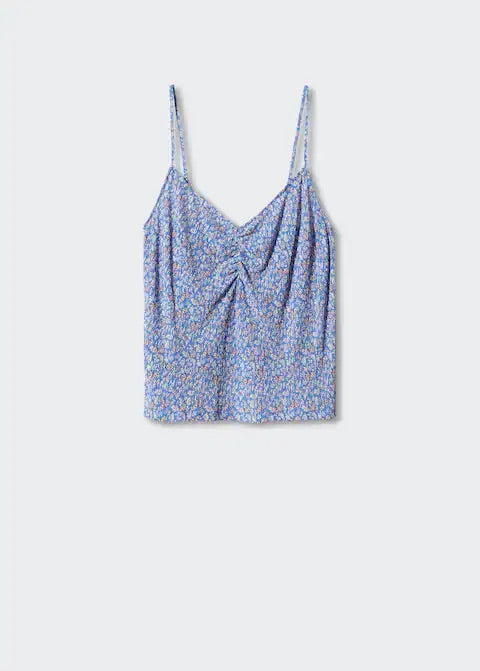 Print ruched top